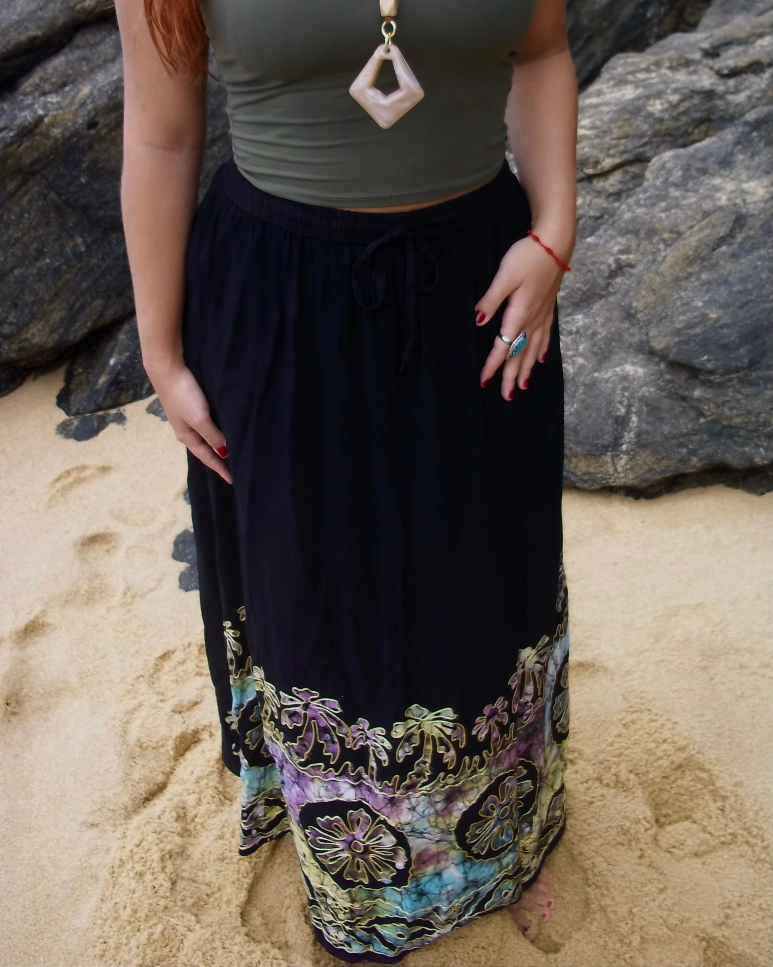 Saia Tropical - Verde e Lilás