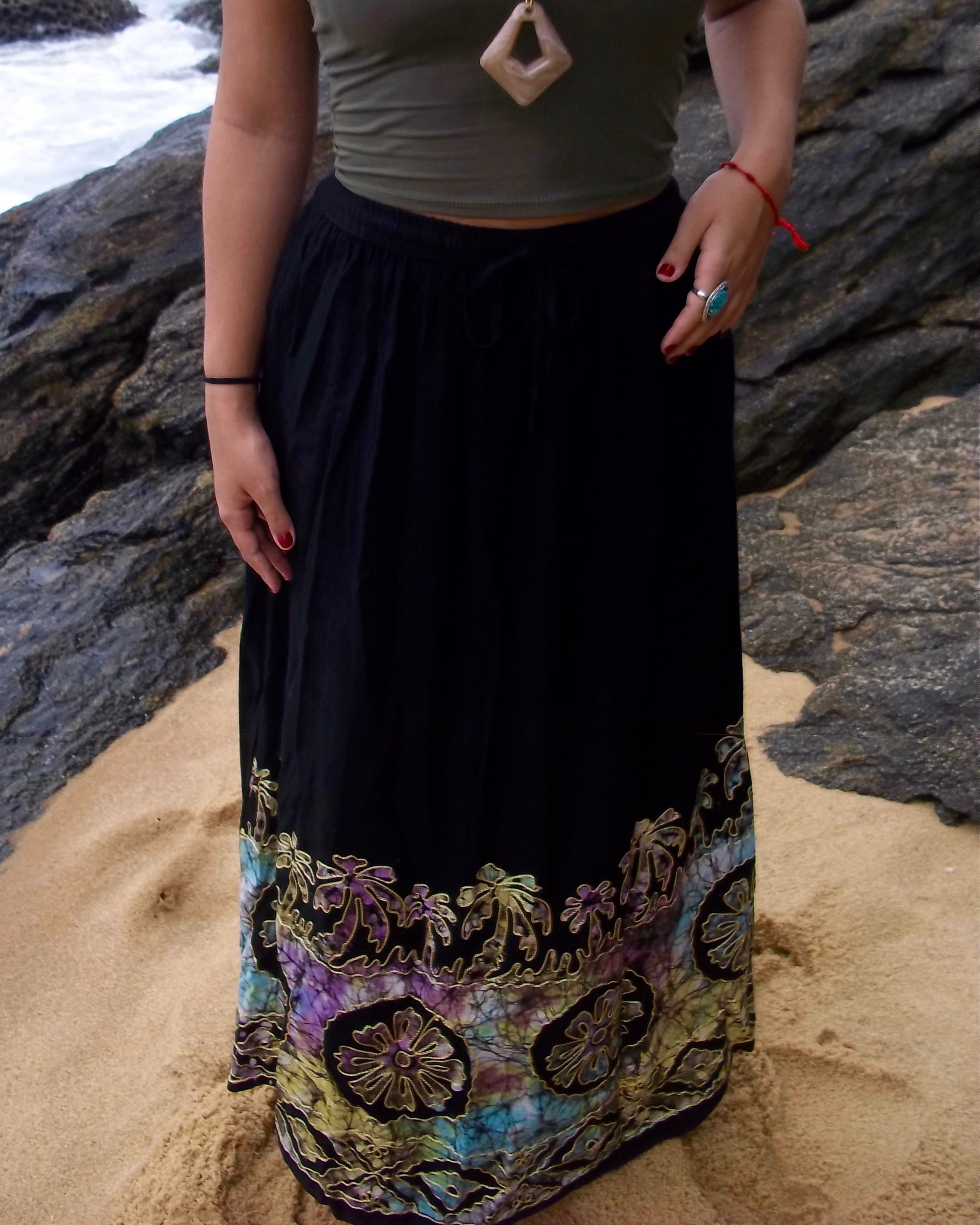 Saia Tropical - Verde e Lilás