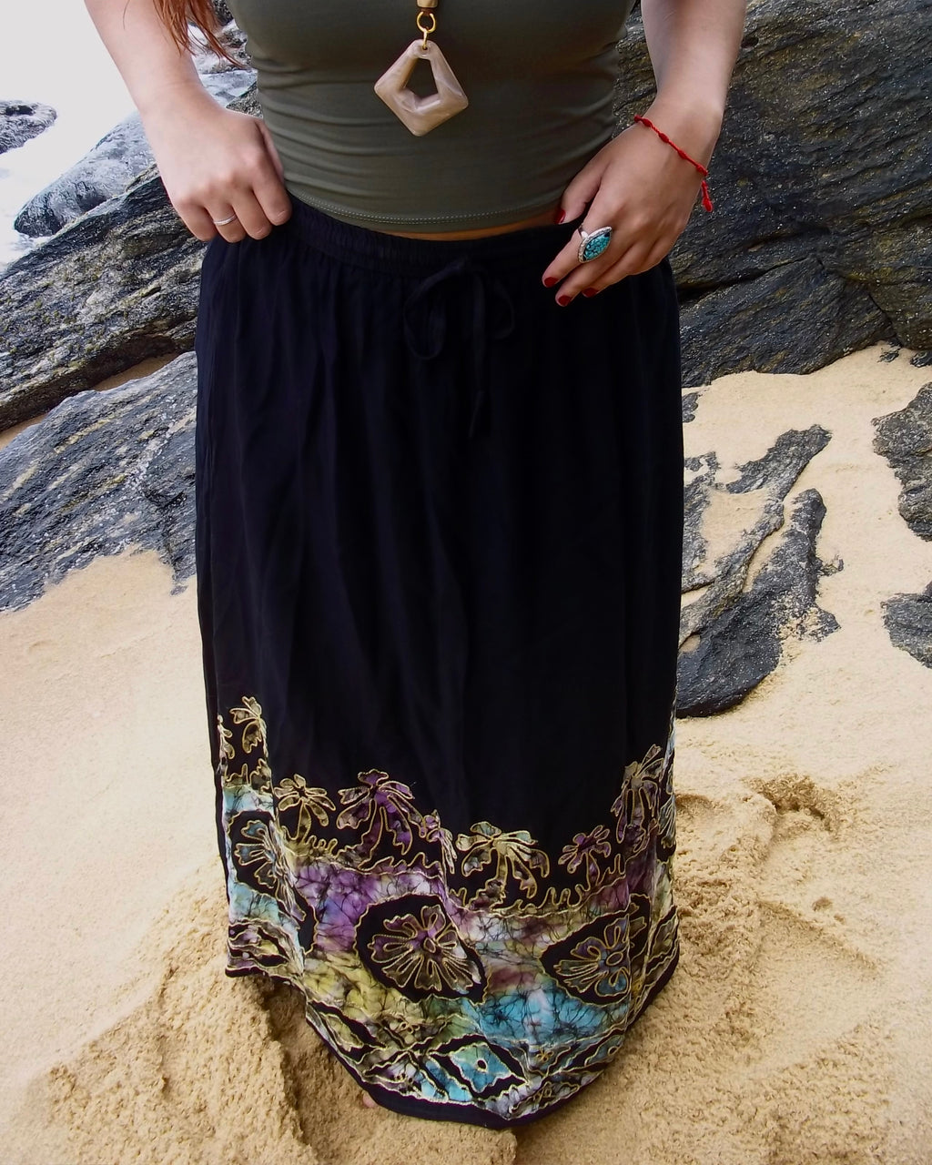 Saia Tropical - Verde e Lilás