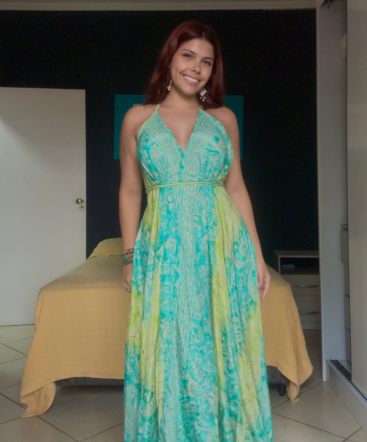Vestido Celeste - Verde