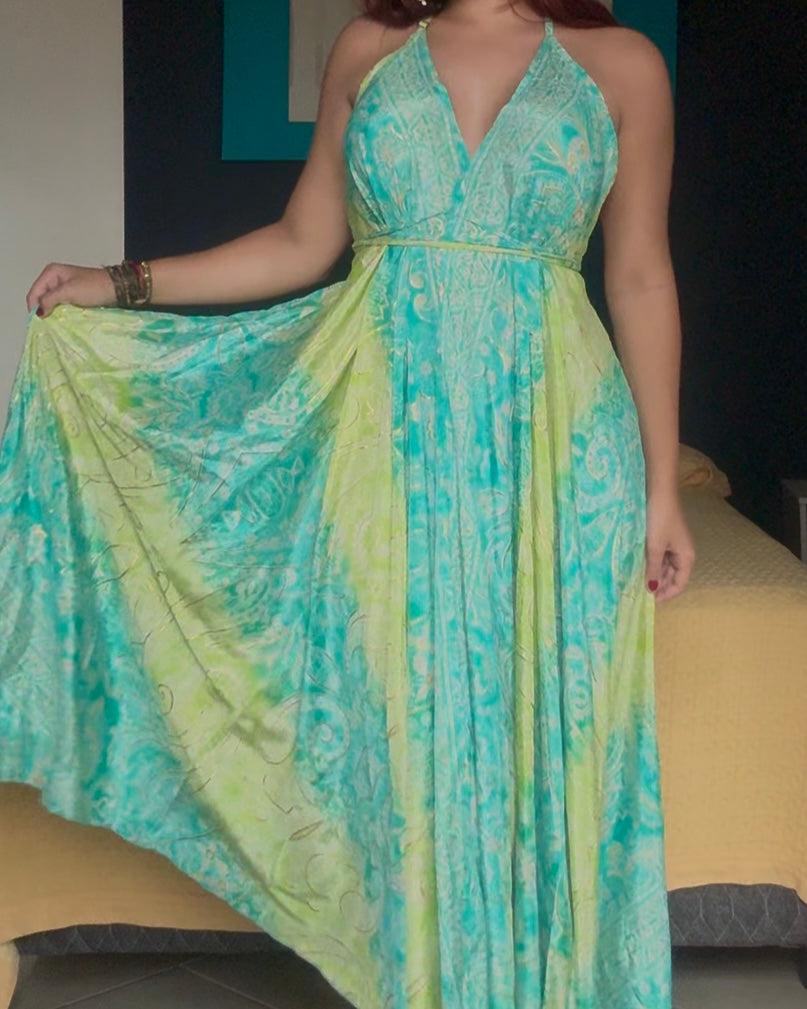 Vestido Celeste - Verde