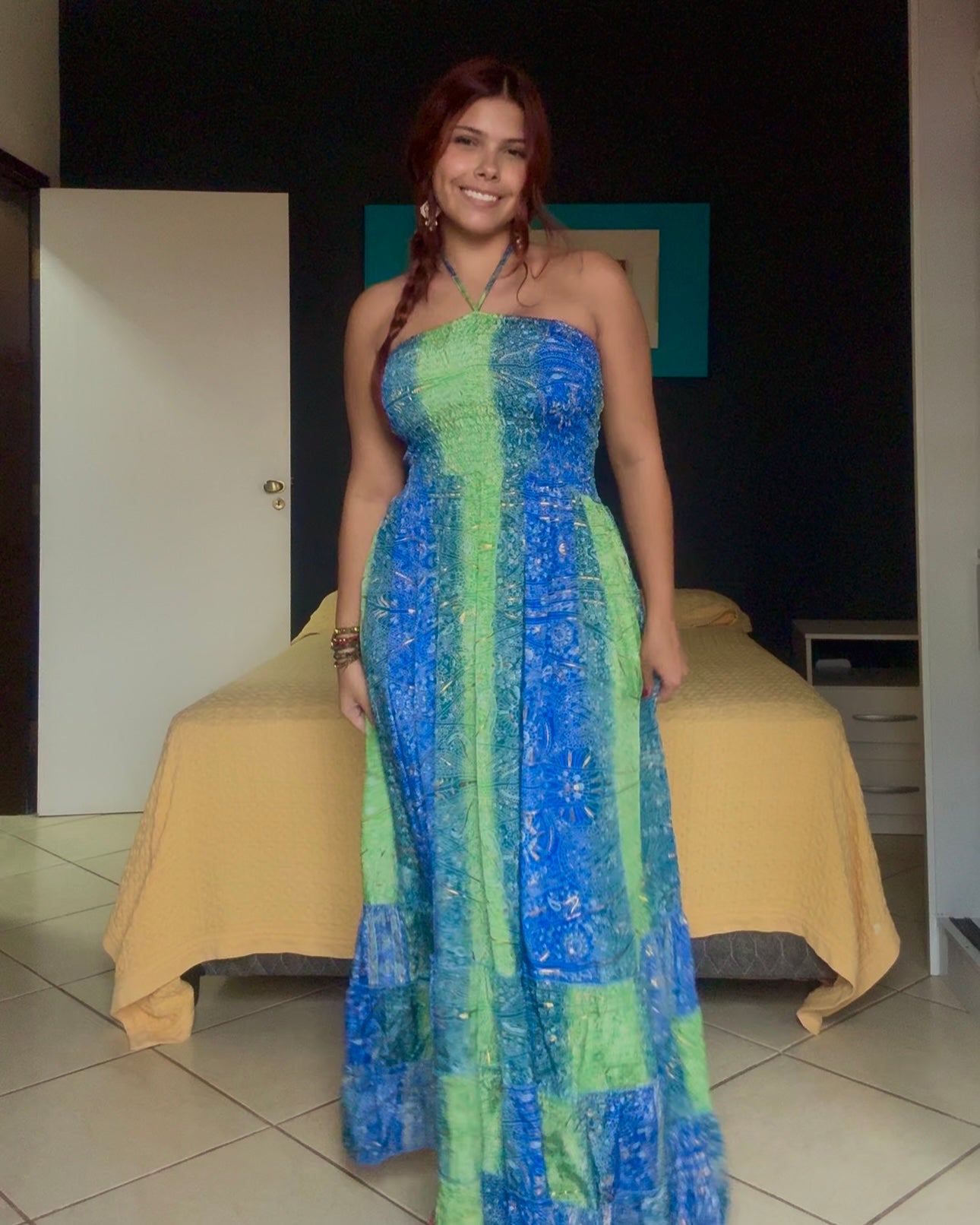 Vestido Mystic - Azul e Verde