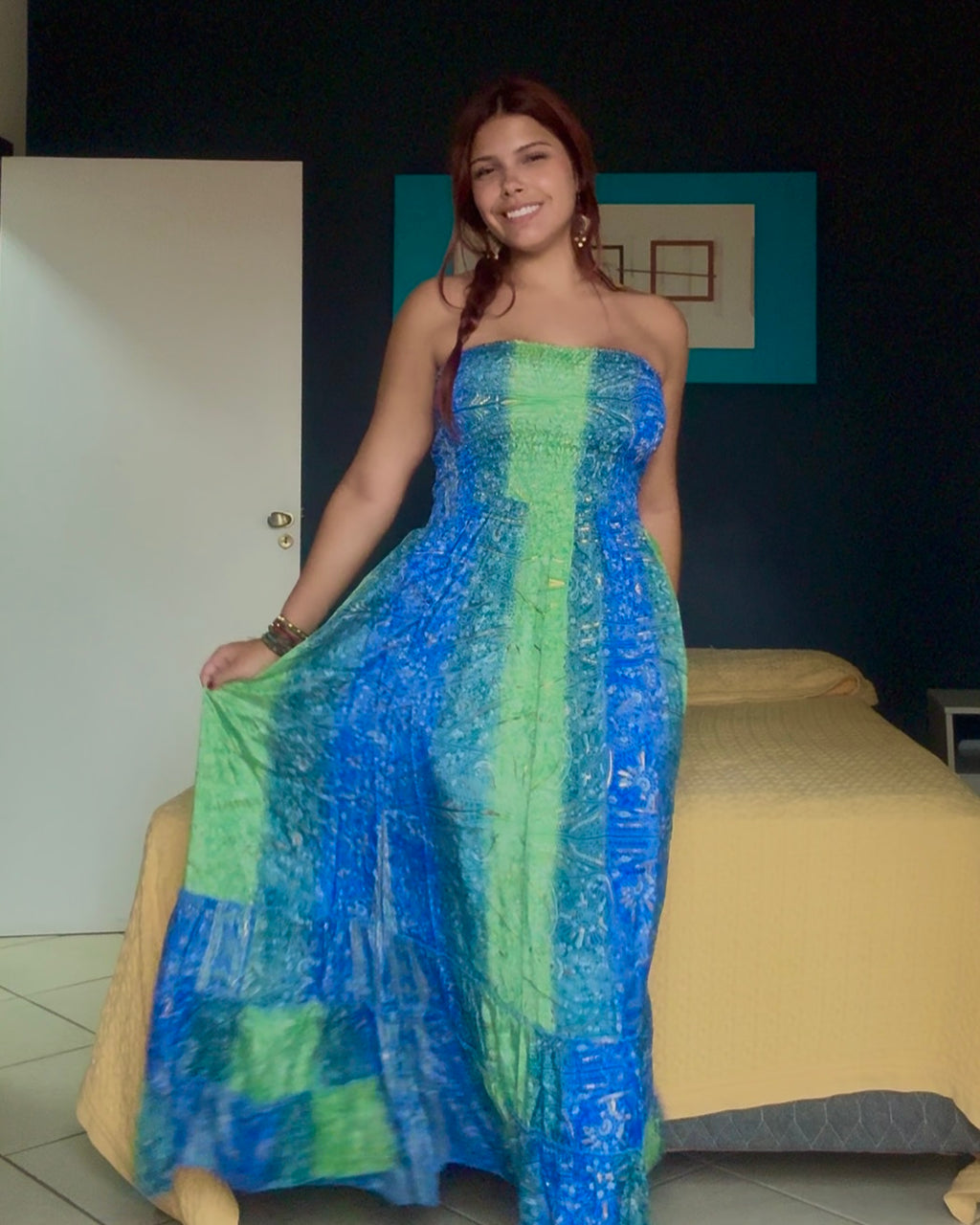 Vestido Mystic - Azul e Verde